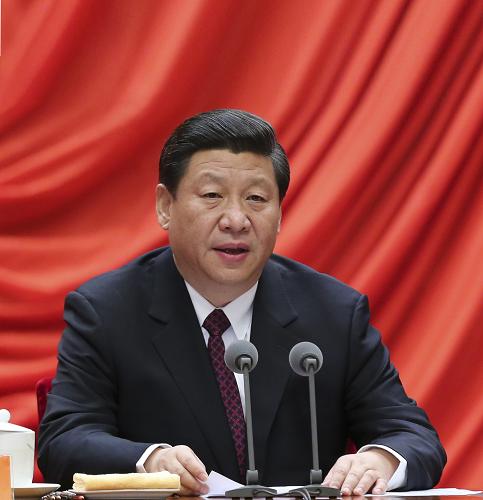 1月22日,中共中央总书记、中共中央军委主席习近平在中国共产党第十八届中央纪律检查委员会第二次全体会议上发表重要讲话。新华社记者 丁林 摄